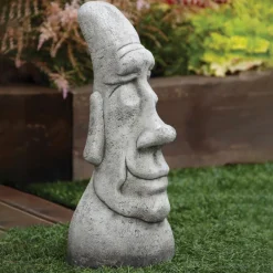 Grandad Easter Island Head Stone Garden Ornament