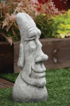 Grandad Easter Island Head Stone Garden Ornament