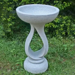 Grasmere Contemporary Granite Resin Garden Birdbath