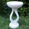 Grasmere Contemporary Marble Resin Garden Birdbath