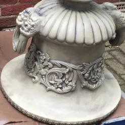 Grecian Stone Garden Planter Urn on Pedestal