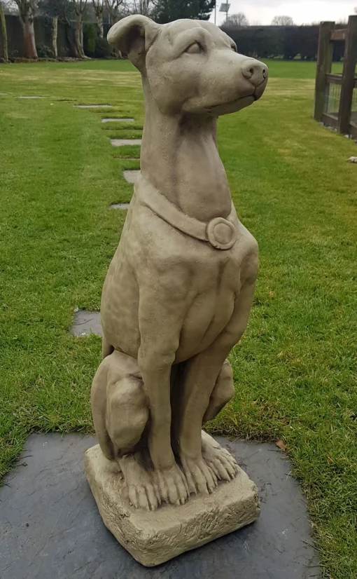 Greyhound 90cm Stone Garden Statue