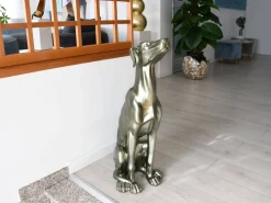 Guardian Greyhound 81cm Anthracite Resin Indoor Sculpture