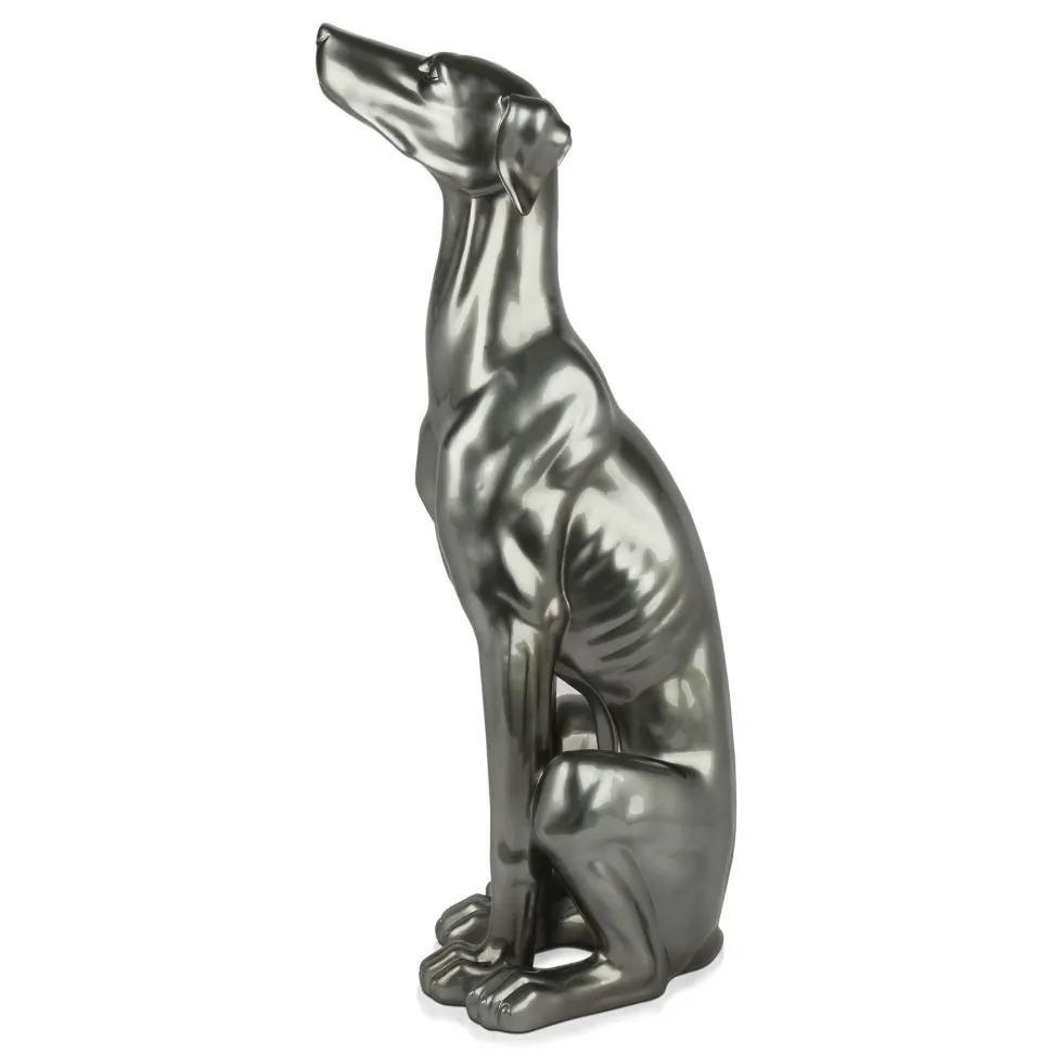 Guardian Greyhound 81cm Anthracite Resin Indoor Sculpture