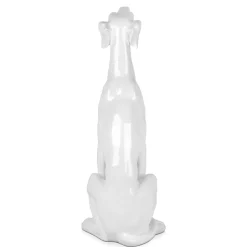 Guardian Greyhound 81cm White Resin Indoor Sculpture