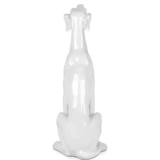 Guardian Greyhound 81cm White Resin Indoor Sculpture