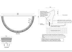 Half Circle Large Stone Pool Surround Water Feature