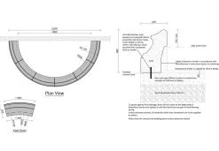 Half Circle Medium Stone Pool Surround Water Feature