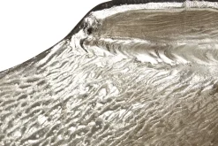 Harmonic Leaf 17cm Silver Metal Indoor Sculpture