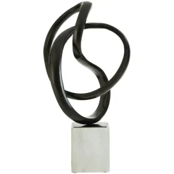 Harmony in Motion 34cm Black Metal Indoor Sculpture