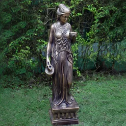 Hebe 85cm Bronze Marble Resin Garden Statue