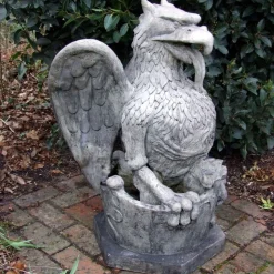 Heraldic Griffin Stone Garden Statue