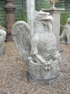 Heraldic Griffin Stone Garden Statue