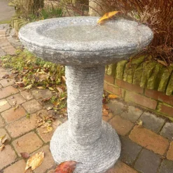 Highland Natural Granite Stone Garden Birdbath