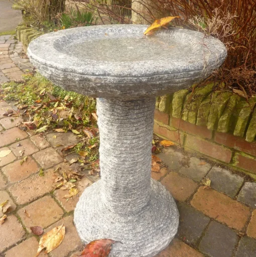 Highland Natural Granite Stone Garden Birdbath