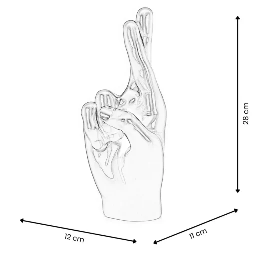 Hope Hand 28cm Anthracite Resin Indoor Sculpture