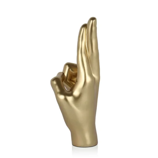 Hope Hand 28cm Gold Resin Indoor Sculpture