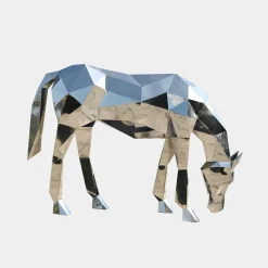 Horse 130cm Geometric Metal Garden Sculpture