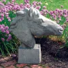 Horse's Head Stone Garden Ornament