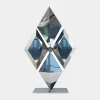 Hyper Prism 103cm Silver Geometric Metal Indoor Sculpture