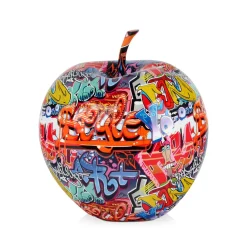 Iconic Apple 30cm Graffiti Resin Indoor Sculpture