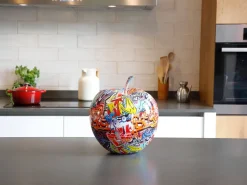 Iconic Apple 30cm Graffiti Resin Indoor Sculpture