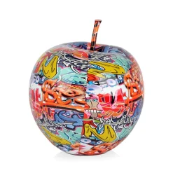 Iconic Apple 30cm Graffiti Resin Indoor Sculpture