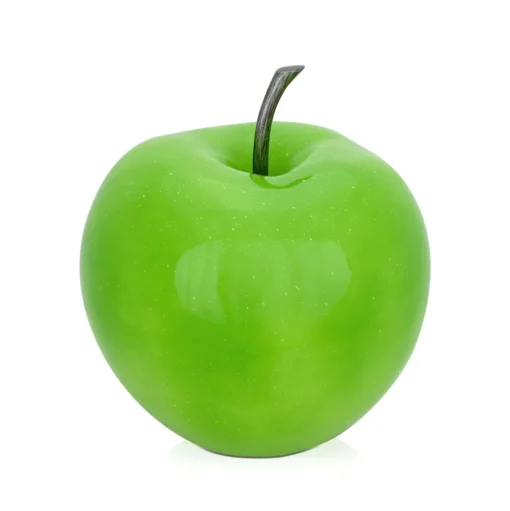Iconic Apple 30cm Green Resin Indoor Sculpture