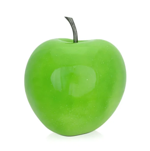 Iconic Apple 30cm Green Resin Indoor Sculpture