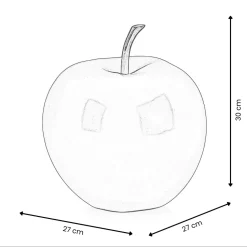 Iconic Apple 30cm Green Resin Indoor Sculpture