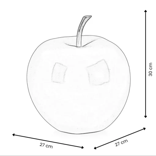 Iconic Apple 30cm Green Resin Indoor Sculpture