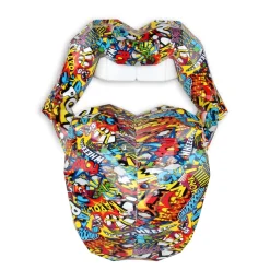Iconic Lips 42cm Pop Art Resin Wall Sculpture