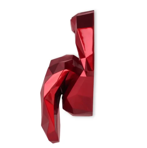 Iconic Lips 42cm Red Resin Wall Sculpture