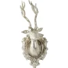 Imperial Stag 65cm Silver Metal Wall Sculpture