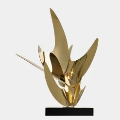 Infinite Bloom 71cm Gold Metal Indoor Sculpture