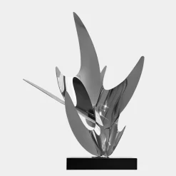 Infinite Bloom 71cm Silver Metal Indoor Sculpture
