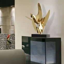 Infinite Bloom 71cm Silver Metal Indoor Sculpture