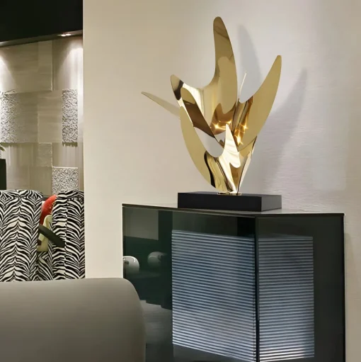 Infinite Bloom 71cm Silver Metal Indoor Sculpture
