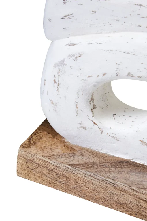 Infinite Quartet 61cm White Wood Indoor Sculpture
