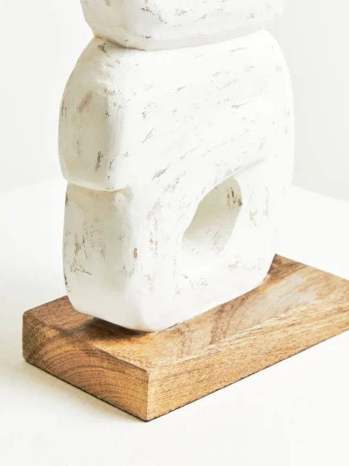 Infinite Quartet 61cm White Wood Indoor Sculpture