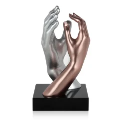 Infinite Touch 36cm Bronze Resin Indoor Sculpture