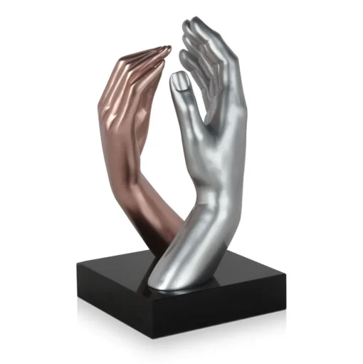 Infinite Touch 36cm Bronze Resin Indoor Sculpture
