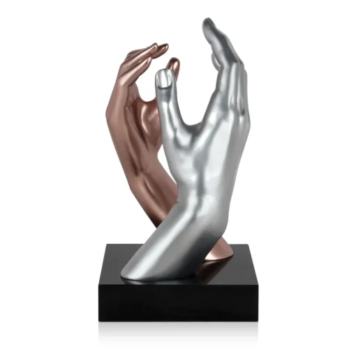 Infinite Touch 36cm Bronze Resin Indoor Sculpture