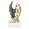 Infinite Touch 36cm Gold Resin Indoor Sculpture