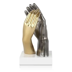Infinite Touch 36cm Gold Resin Indoor Sculpture