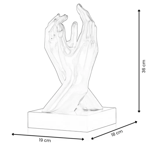 Infinite Touch 36cm Gold Resin Indoor Sculpture