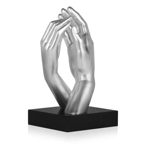 Infinite Touch 36cm Silver Resin Indoor Sculpture
