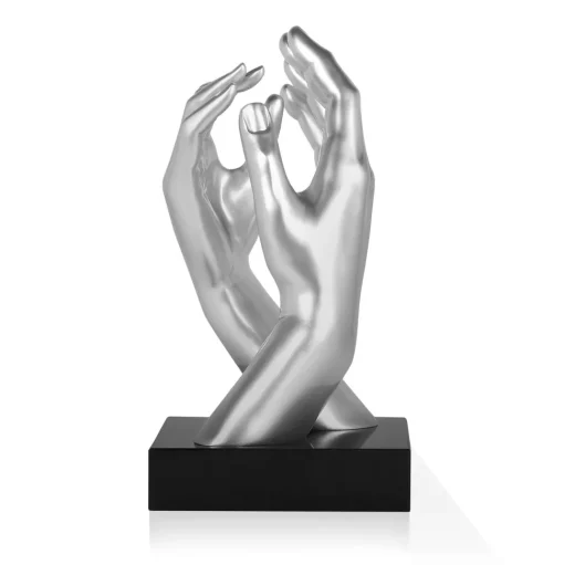 Infinite Touch 36cm Silver Resin Indoor Sculpture