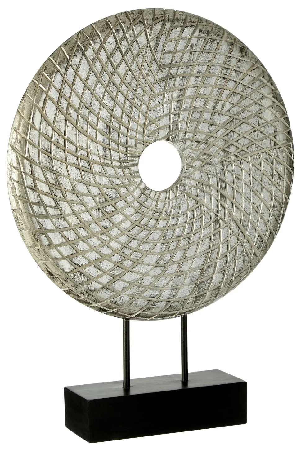 Infinity Core 50cm Silver Wood Indoor Sculpture