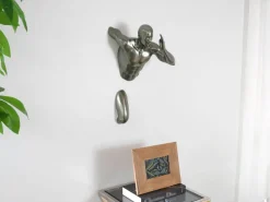 Infinity Man 50cm Anthracite Resin Wall Sculpture